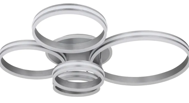 GLOBO LED Deckenlampe RUBIO 114x90 cm grau