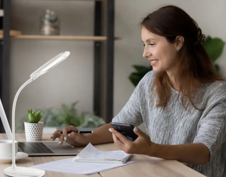 GLOBO LED Schreibtischlampe MINEA I 3-tlg weiß