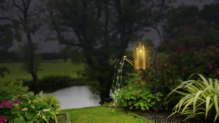 GLOBO LED Solarlampe Gießkanne FRIEDA 85 cm