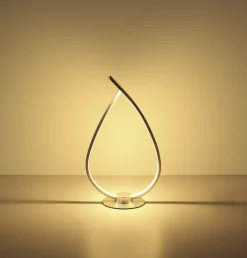 GLOBO LED Tischlampe PASCAL 37 cm silberfarbig