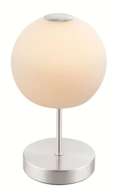 GLOBO LED Tischlampe TRUDE 27,5 cm nickelfarbig