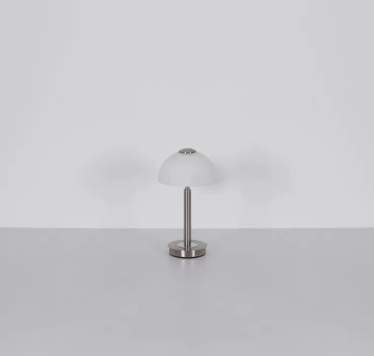 GLOBO LED Tischlampe ULDIN 31 cm nickelfarbig
