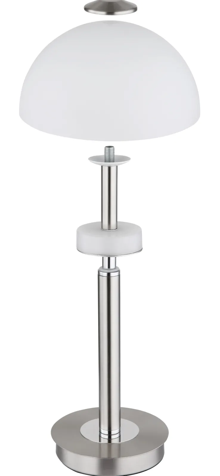 GLOBO LED Tischlampe ULDIN 31 cm nickelfarbig