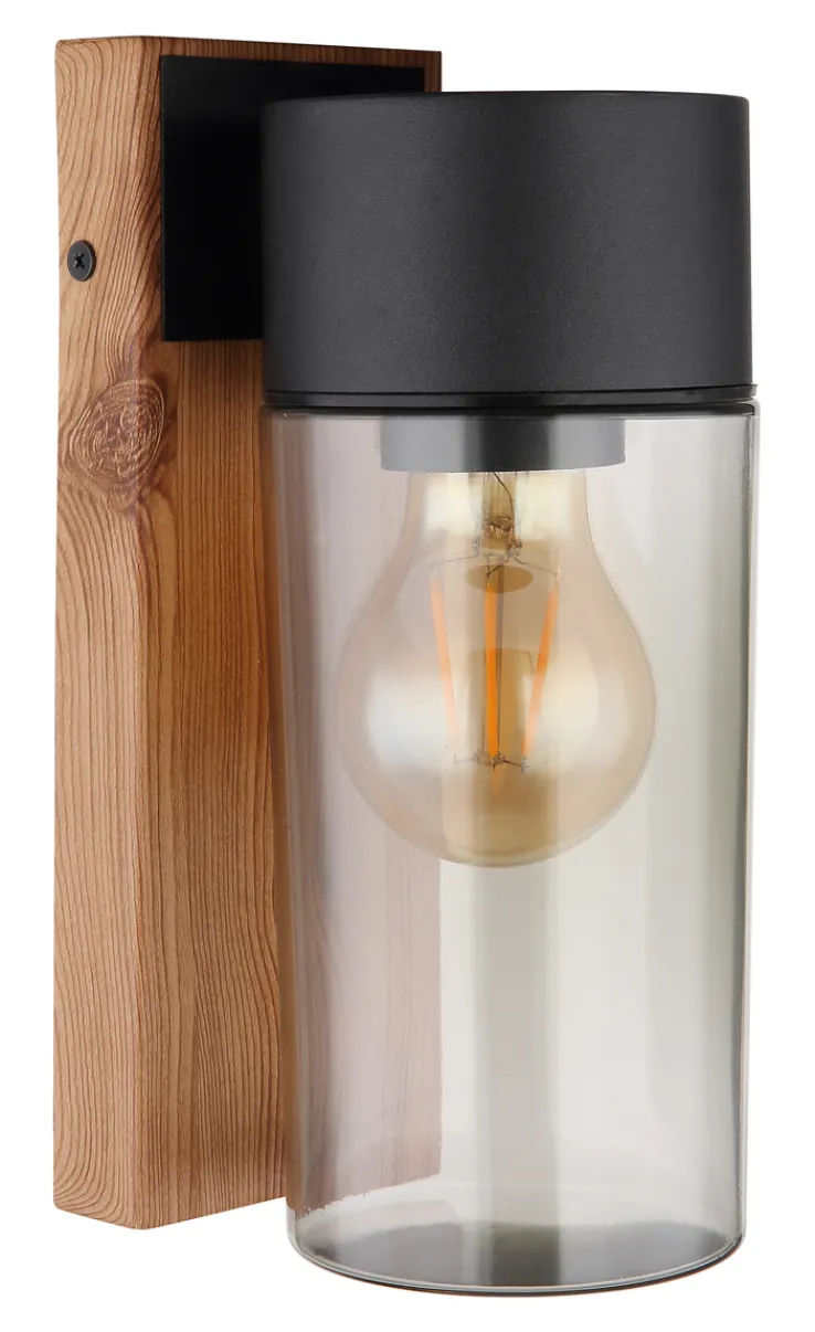 GLOBO Retrofit Außenwandleuchte ETSI Holzoptik