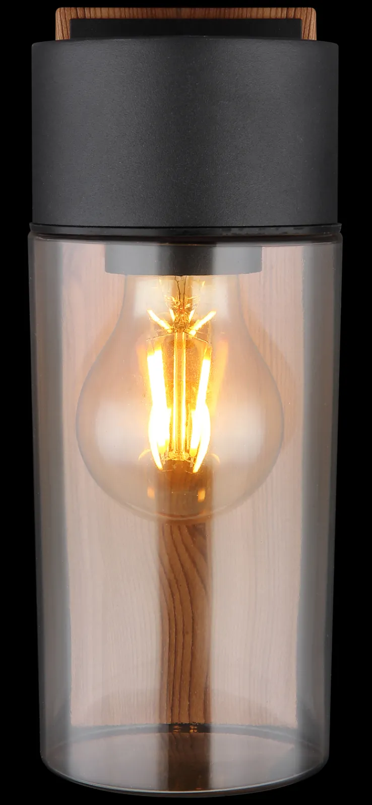 GLOBO Retrofit Außenwandleuchte ETSI Holzoptik