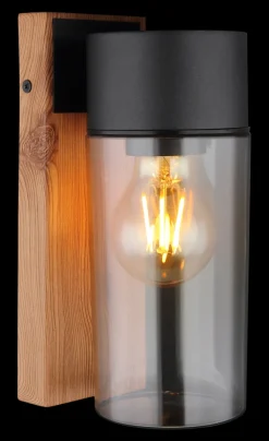 GLOBO Retrofit Außenwandleuchte ETSI Holzoptik