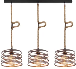 GLOBO Retrofit Balkenpendel MARCO 115 cm rostfarbig