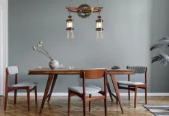 GLOBO Retrofit Balkenpendel ABELLA 2-flg antik