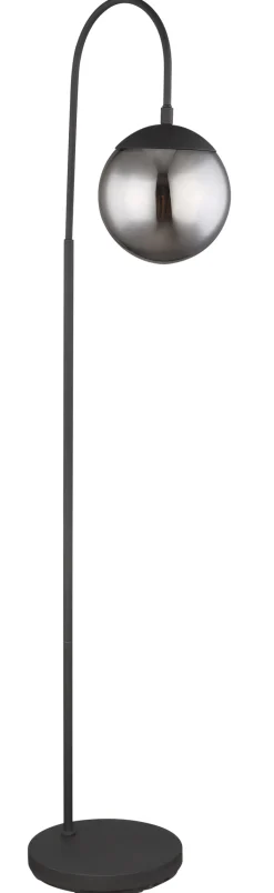 GLOBO Retrofit Bogenlampe BLAMA 150 cm schwarz