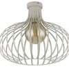 GLOBO Retrofit Deckenlampe MATEO, Metall, Ø 40 x H 35 cm Beige