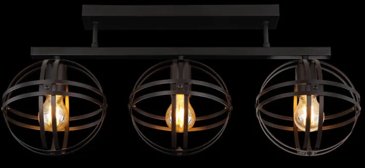 GLOBO Retrofit Deckenlampe TAMARA 70 cm schwarz