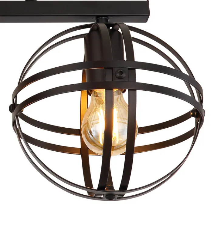 GLOBO Retrofit Deckenlampe TAMARA 70 cm schwarz
