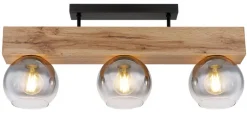 GLOBO Retrofit Deckenlampe MOITAS 65 cm Holz /grau