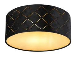 GLOBO Retrofit LED Deckenlampe SUNNA 26 cm schwarz