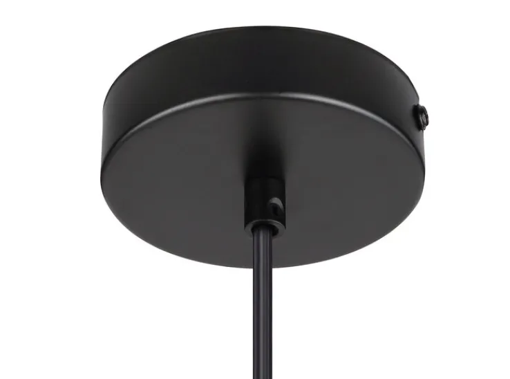 GLOBO Retrofit LED Pendelleuchte HELMUT 20 cm schwarz /Sterneffekt