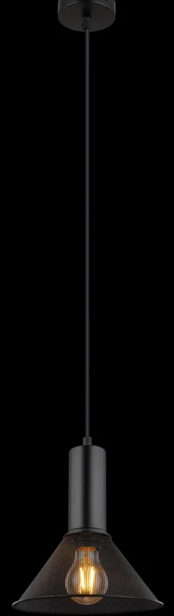 GLOBO Retrofit Pendelleuchte JEDD 21 cm schwarz