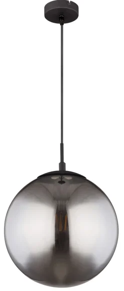 GLOBO Retrofit Pendelleuchte BLAMA 30 cm schwarz