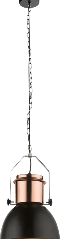 GLOBO Retrofit Pendelleuchte KUTUM 26 cm kupferfarbig