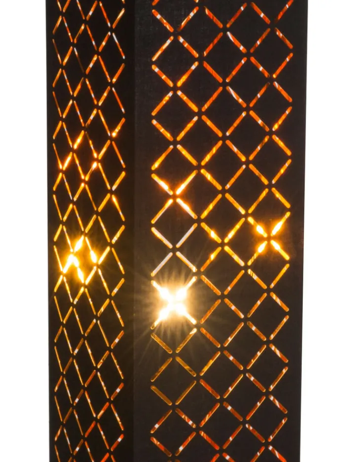 GLOBO Retrofit Stehlampe CLARKE 118 cm schwarz /goldfarbig
