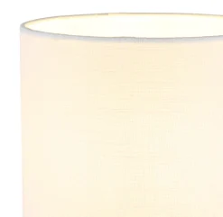 GLOBO Retrofit Tischlampe BENSON 40 cm nickelfarbig /weiß