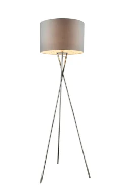 GLOBO Retrofit Tripod Stehlampe GUSTAV 160 cm grau
