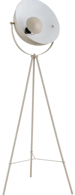 GLOBO Retrofit Tripod Stehlampe TIMO, Metall, Höhe 153,5 cm, E27, Schutzklasse 2, IP20, 40 W, Sandfarbig