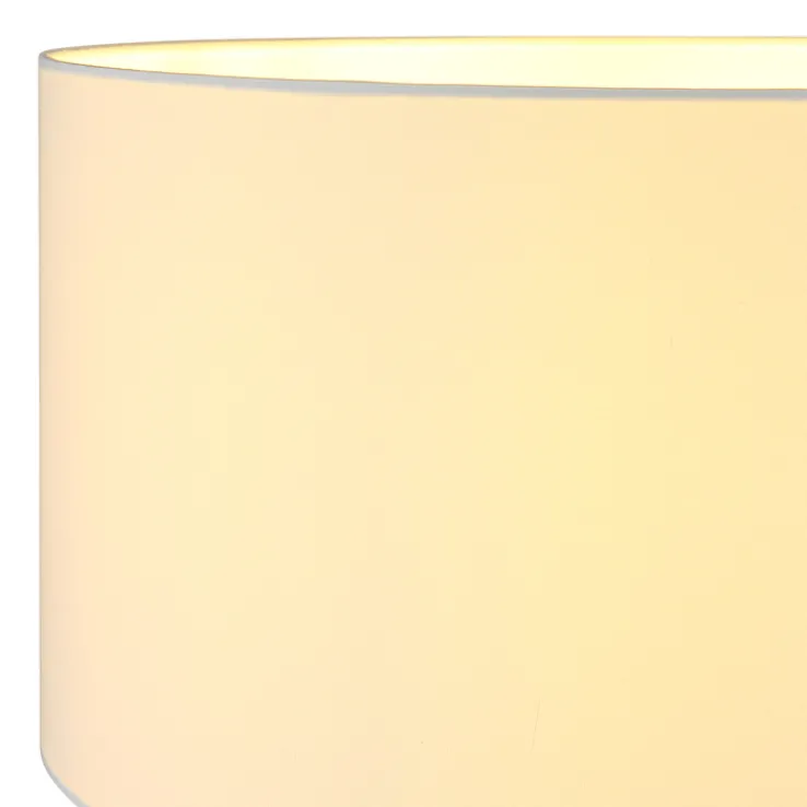 GLOBO Retrofit Tripod Stehlampe STABILO, Holznachbildung/Textil, Höhe 150 cm Braun/Weiß