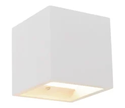 GLOBO Retrofit Wandleuchte CHRISTINE 11,5 x 11,5 cm weiß