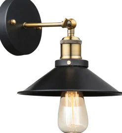 GLOBO Retrofit Wandleuchte LENIUS messingfarbig