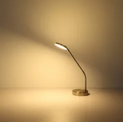 GLOBO Schreibtischlampe Silvio, Metall/Kunststoff, 13 x 43 x 53,5 cm Alu-/Nickelfarbig