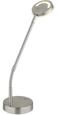 GLOBO Schreibtischlampe Silvio, Metall/Kunststoff, 13 x 43 x 53,5 cm Alu-/Nickelfarbig