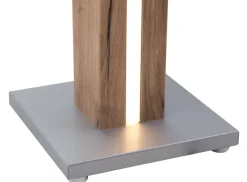 GLOBO Stehlampe FOREST, Holznachbildung/Textil/Metall, 150 x 40 x 27 cm Braun/Beige/Silberfarbig