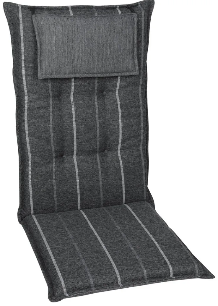 GO-DE Gartenstuhlauflage STRIPES 120/50/7 cm anthrazit