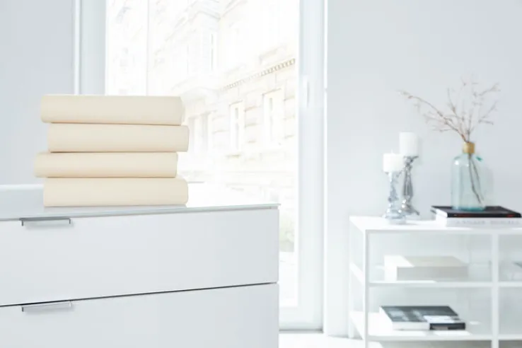 HAHN Jersey-Boxspring-Spannbettlaken 90-100 x 200-220 cm ecru