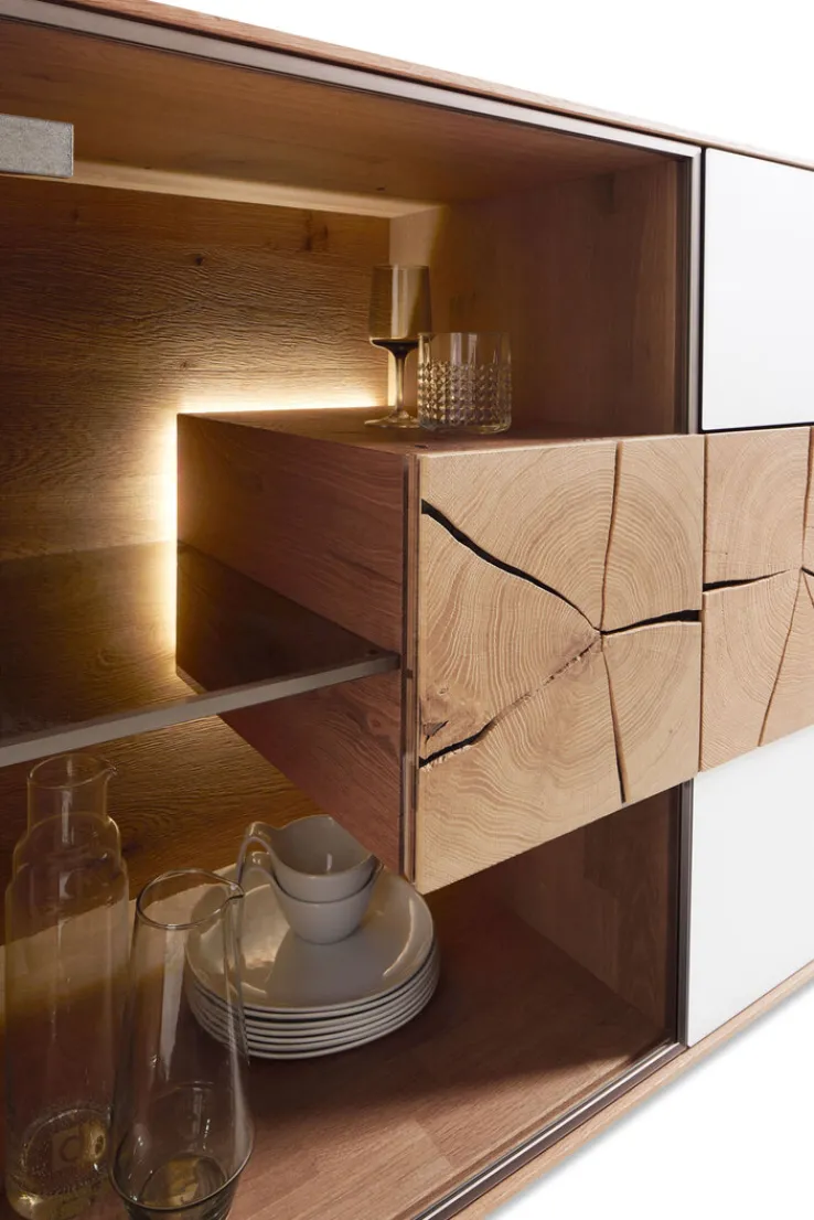 hartmann Sideboard I CAYA 175 x 81 cm Kerneiche /weiß