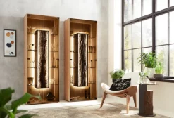 hartmann Vitrine RUNA 82 x 205 cm Kerneiche /Rinde