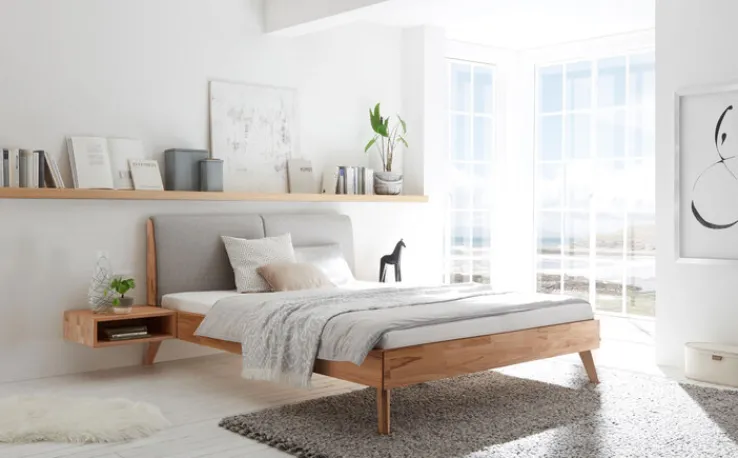 HASENA Bettgestell SIMONE 180 x 200 cm Kernbuche massiv