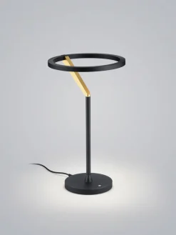 helestra LED Tischlampe ELARA schwarz /goldfarbig