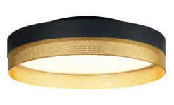 HELL LED Deckenlampe MESH 45 cm schwarz /goldfarbig