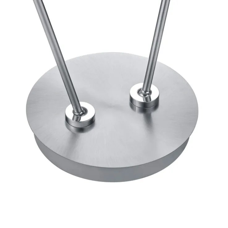 HELL LED Stehlampe TOM 2-flg nickelfarbig /chromfarbig