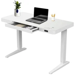 Höhenverstellbarer Schreibtisch BONMEDICO MOVU weiß