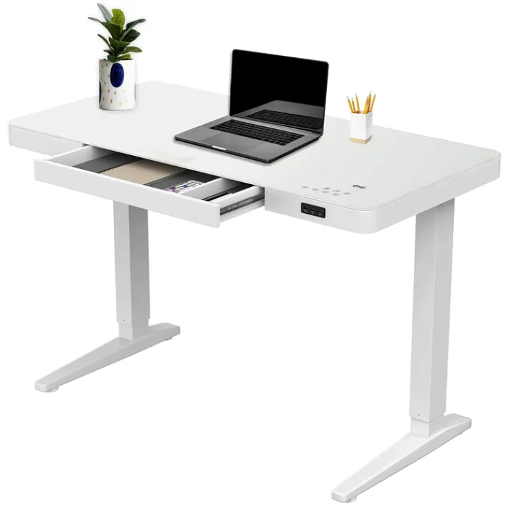 Höhenverstellbarer Schreibtisch BONMEDICO MOVU weiß