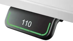 Höhenverstellbarer Schreibtisch 160 x 80 cm Weiß/ Silber