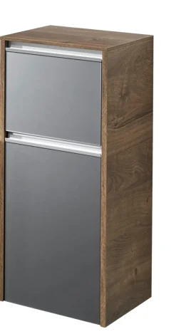 Highboard 33.3 x 78.4 x 33.3 cm Glas Metallic matt