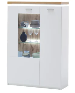 QUARTIER Highboard AARON 98 cm weiß/ braun