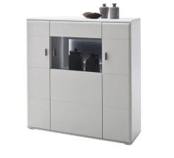 Highboard AMORA 120 cm NB weiß /anthrazit 3D