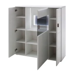 Highboard AMORA 120 cm NB weiß /anthrazit 3D