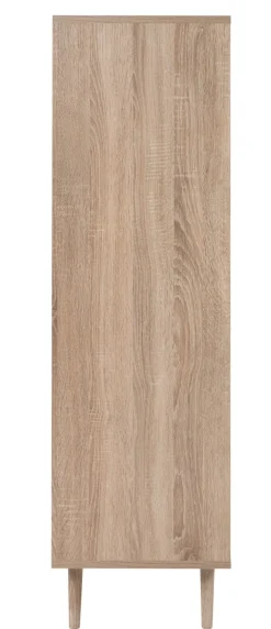 Highboard BALI 101,4 x 139 cm Sonoma Eiche/ Rafia Geflecht