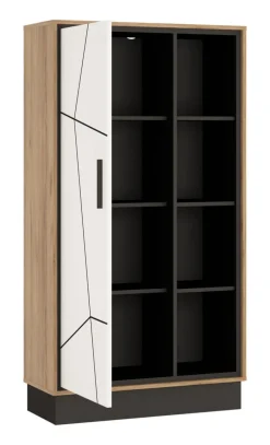 QUARTIER Highboard BROLO 85,4 x 160,5 weiß/ schwarz