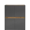 Highboard CITY 100 x 122 cm anthrazit/braun